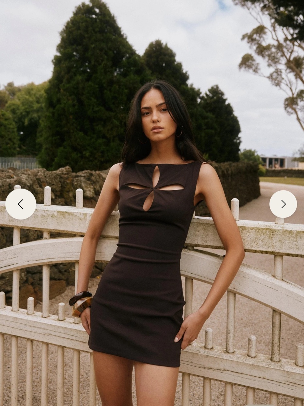 NWT Ance Gria Chocolate Cutout Dress